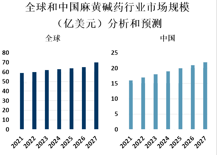 2024年麻黃鹼市場規模分析：中國麻黃鹼藥市場規模增長率約為6%